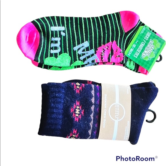 ET/TU ST Patrick Accessories - NWT 2 pairs socks ET/TU &ST PATRICK’S 1 size